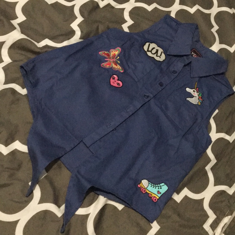 Patched Dress Shirt